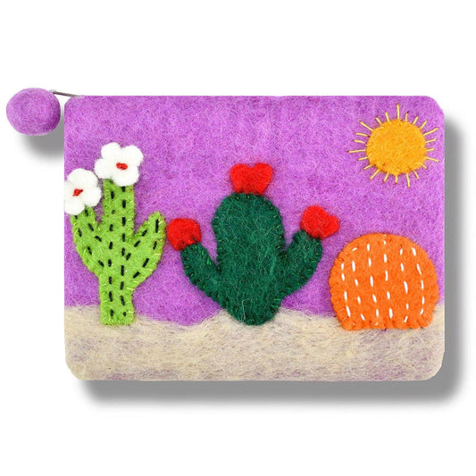 Desert Theme Felted Coin Purse