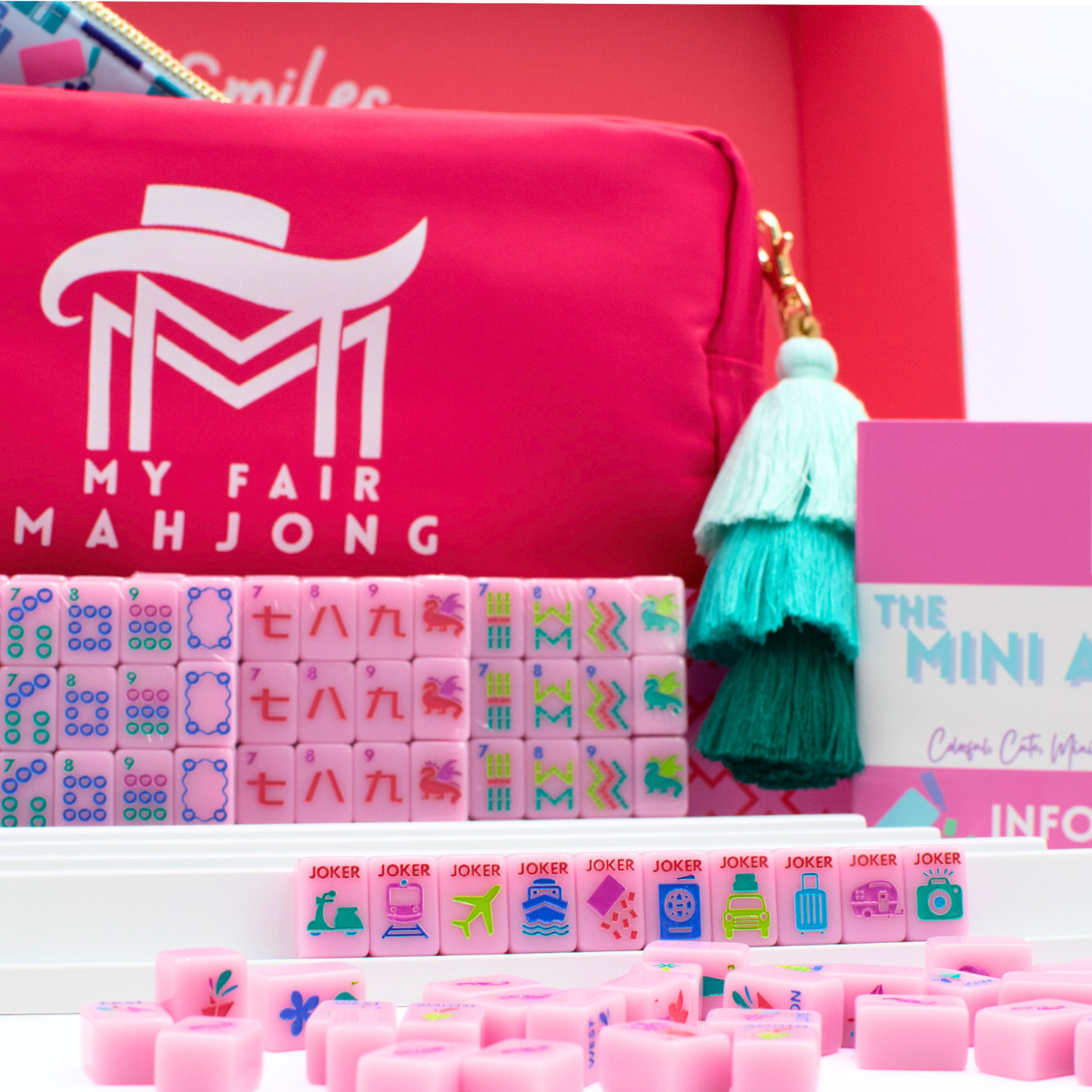 MINI TRAVEL MAHJONG | Mini Anywhere Series | Pink