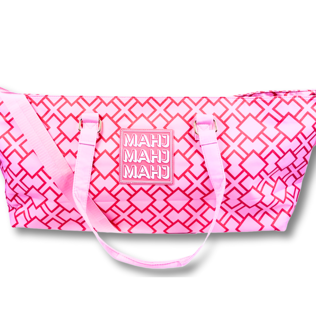 MAHJONG TOTE BAG | Wide with Zipper Closure