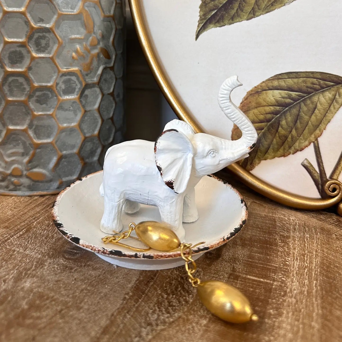 Pewter Elephant Ring Dish