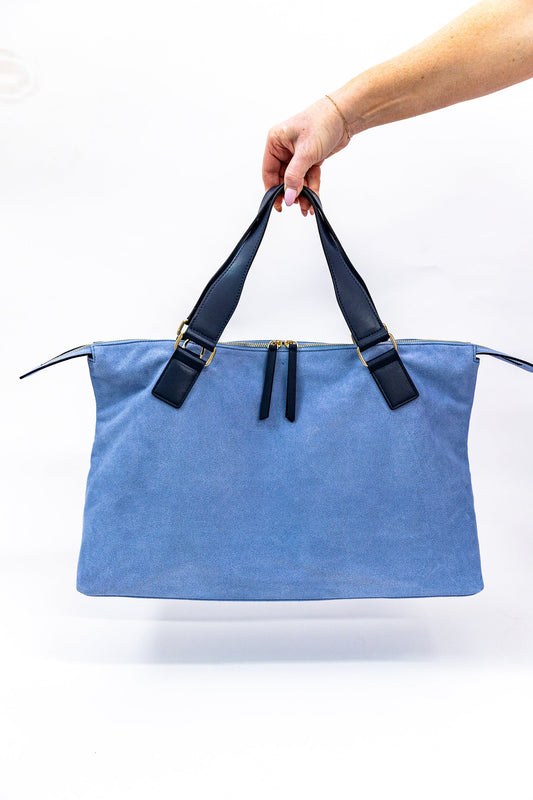 Suede Carryall Bag- Bam Bird Boutique