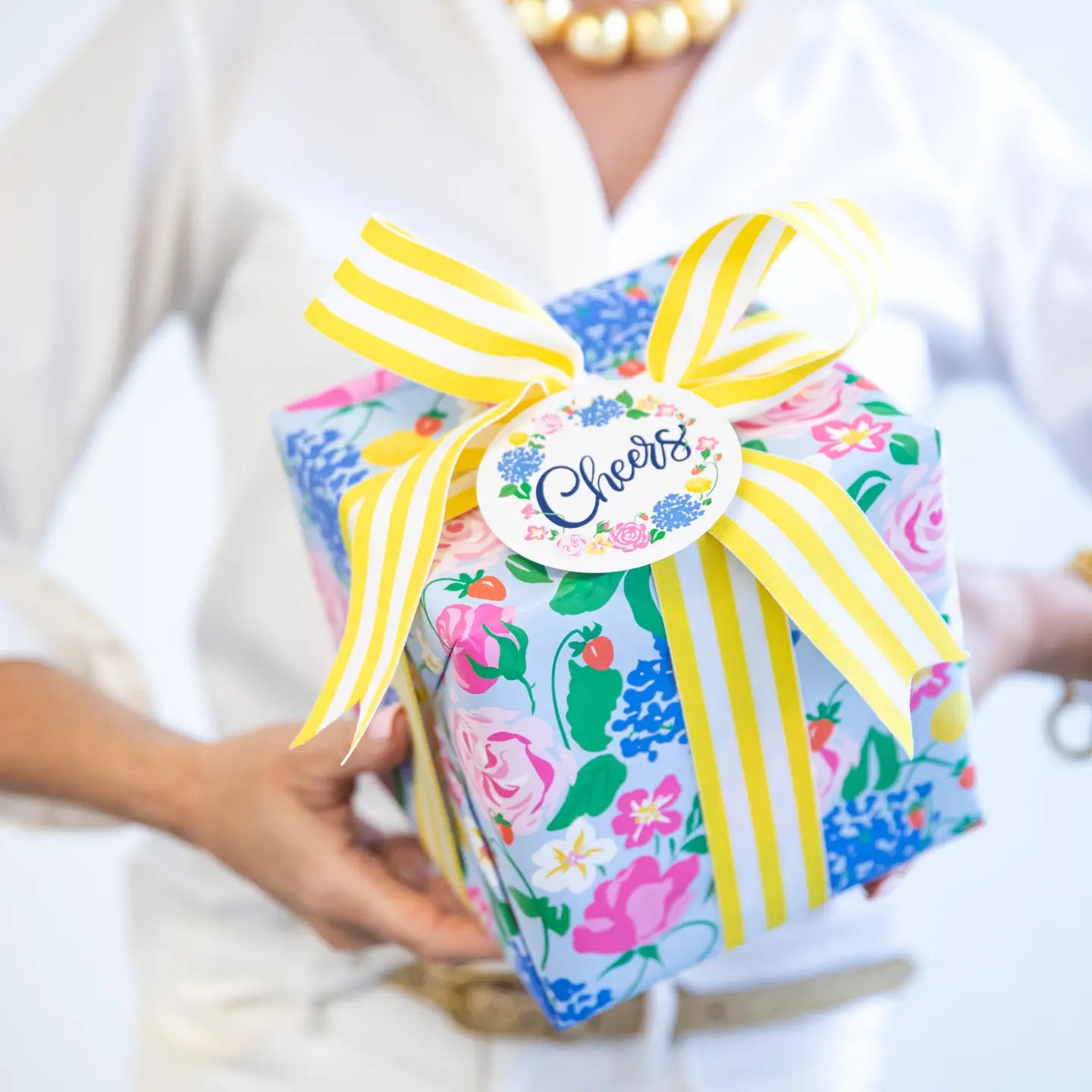 Strawberry Floral Gift Wrap Continuous Rolls