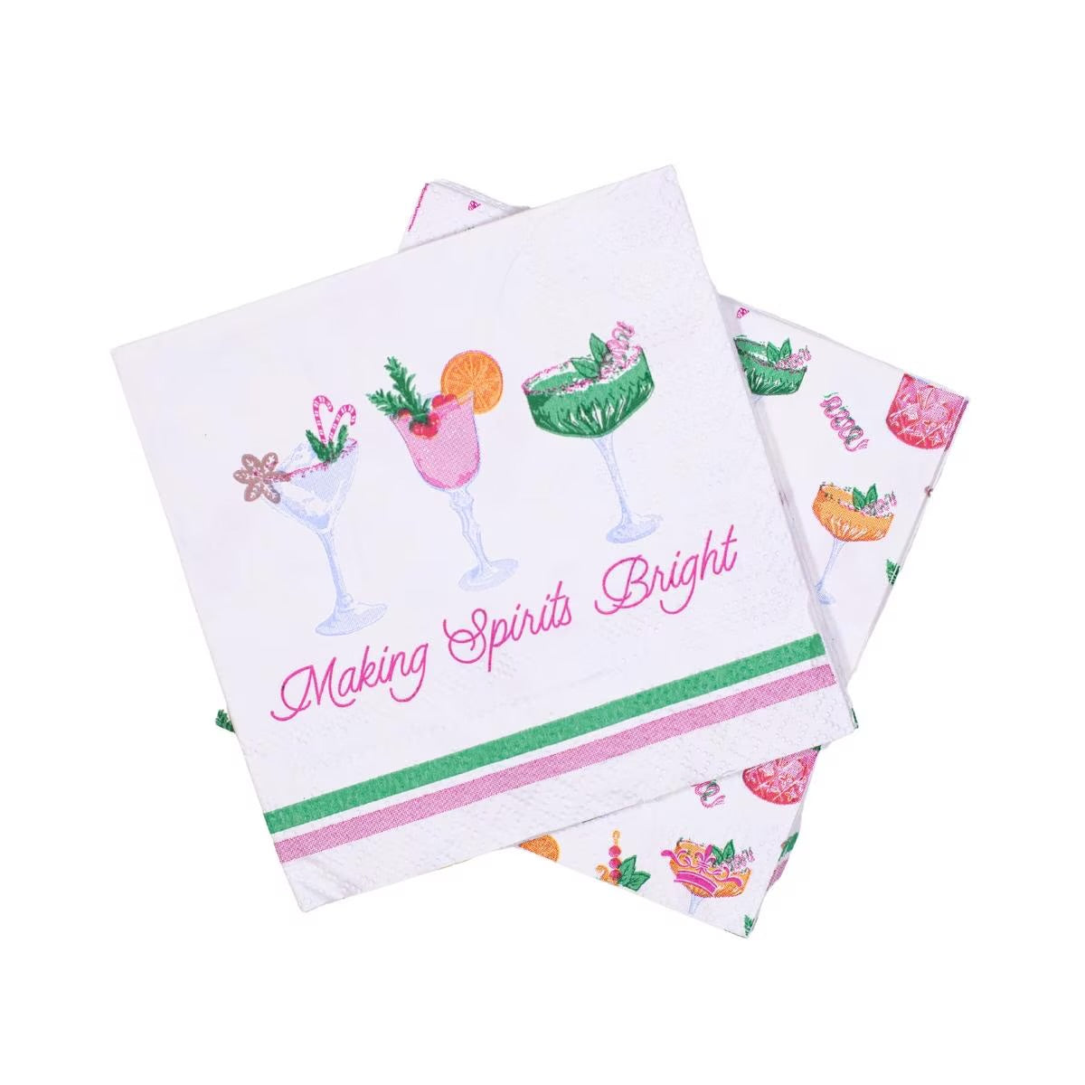 Making Spirits Bright Cocktail Napkins - Royal Standard