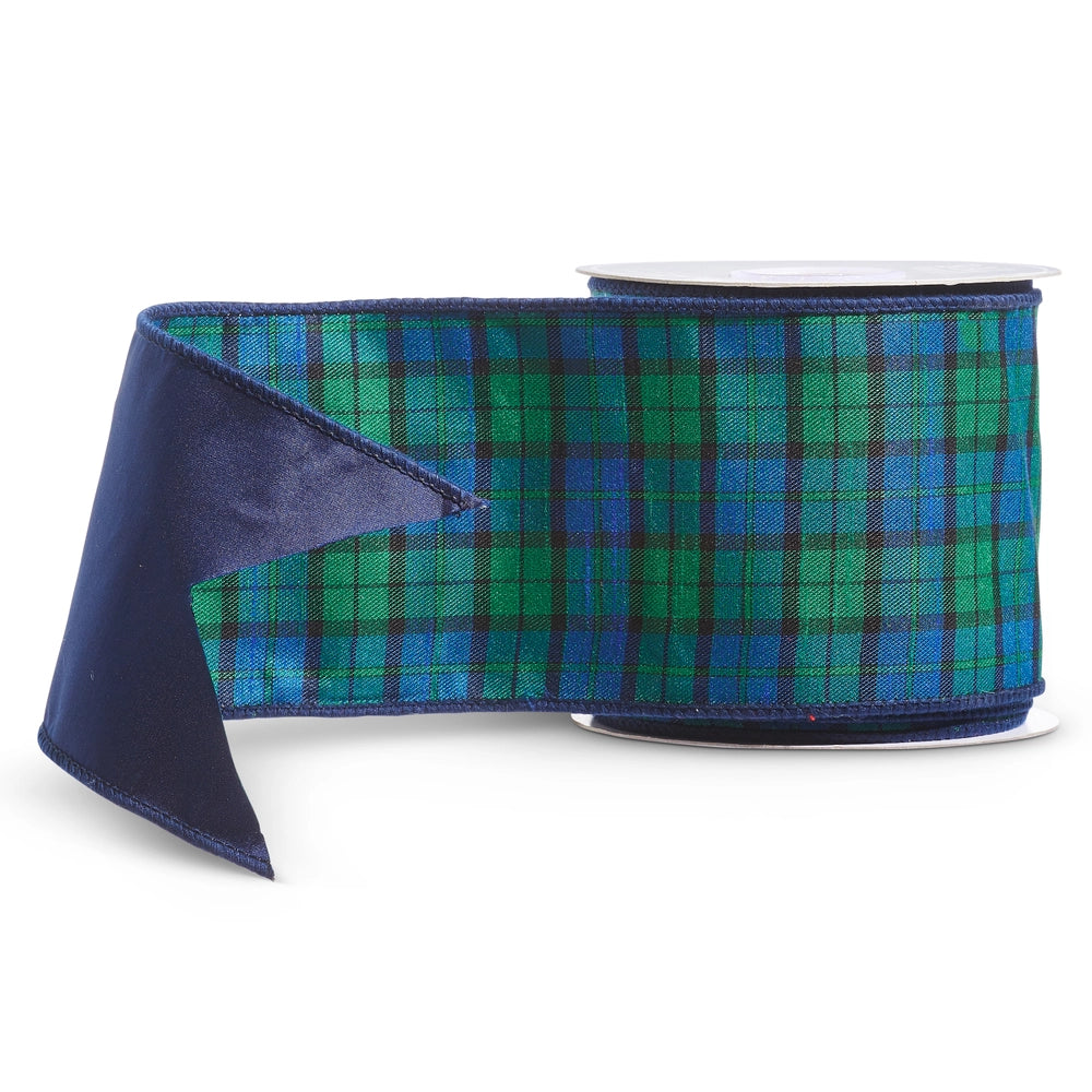 4 x 10 Yds Black Watch Plaid Ribbon