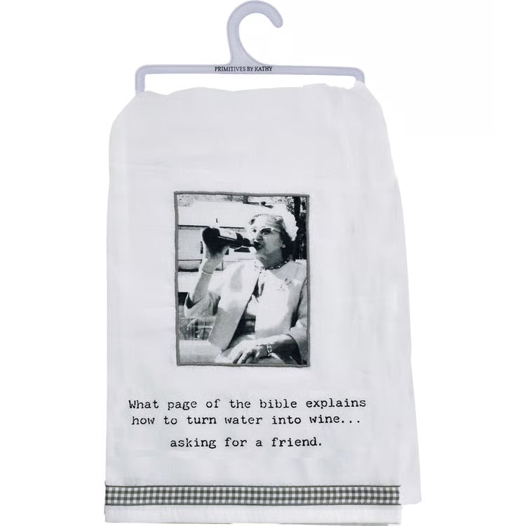 Kitchen Towel- Turn Water Into Wine
