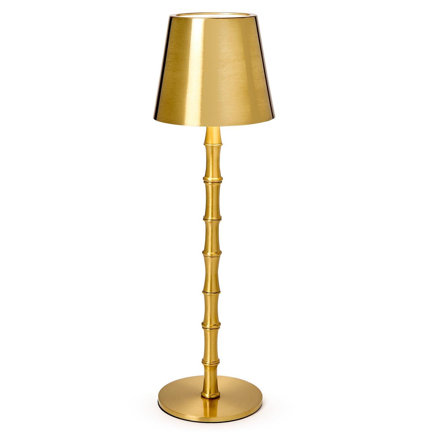 Cordless Bamboo Gold Table Lamp