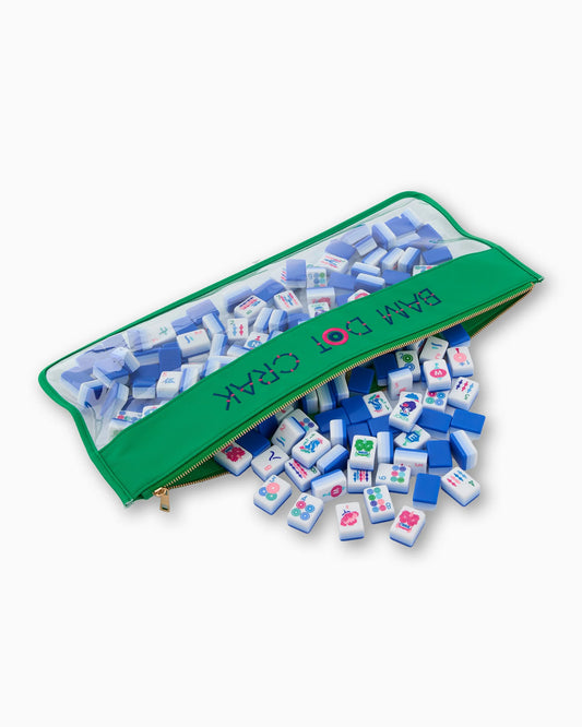 Kelly Green Bam Dot Crak Bag=Oh My Mahjong