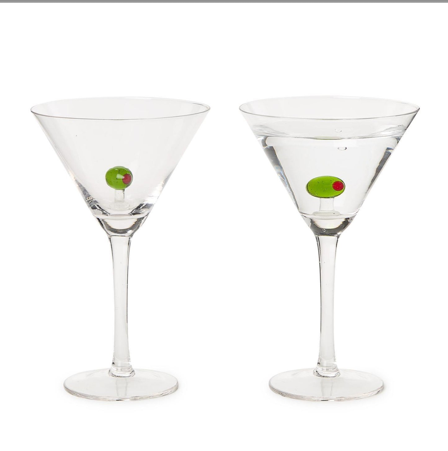 Martini Glass with Olive
