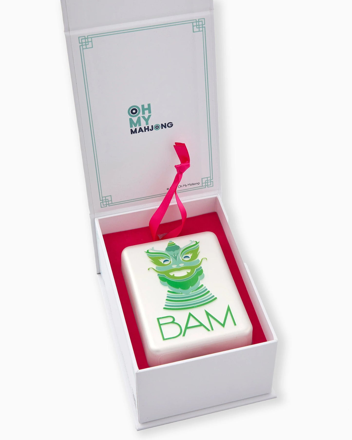 Mint Dragon Ornament- Oh My Mahjong