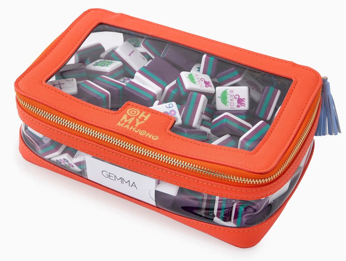 Orange Tile Storage Bag- Oh My Mahjong