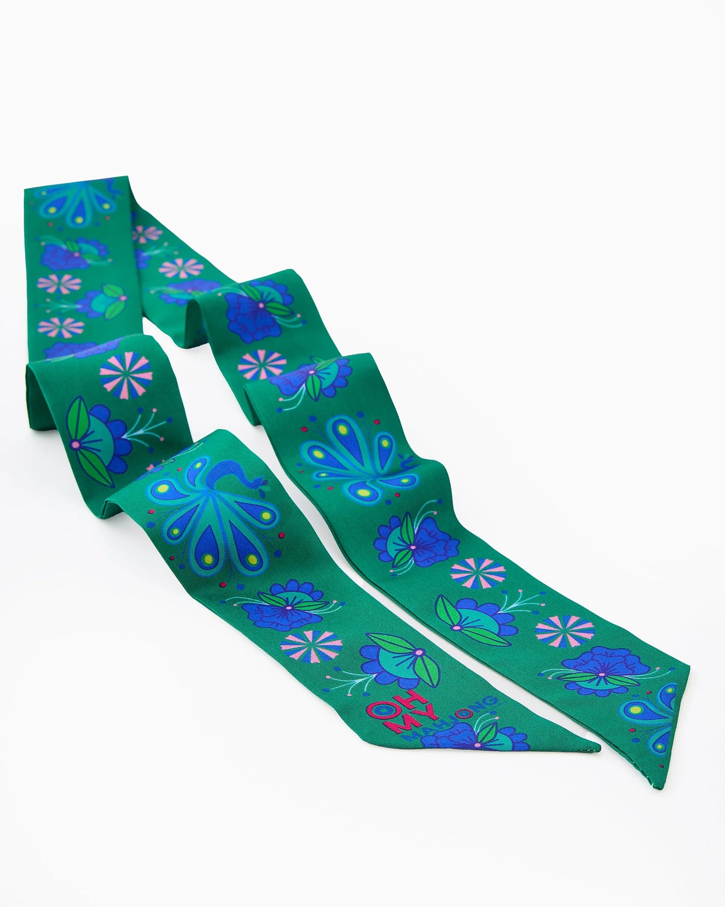 Twilly Scarf Green Birdie