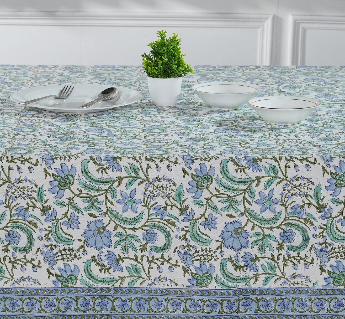 Raidhi Dark Columbia Blue Tablecloth