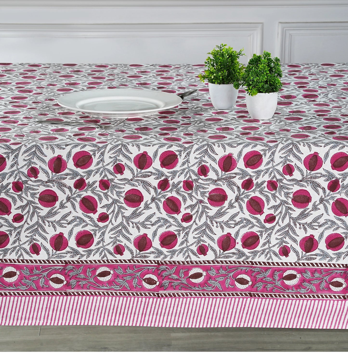 Sangria Red and Cerise Pink Tablecloth