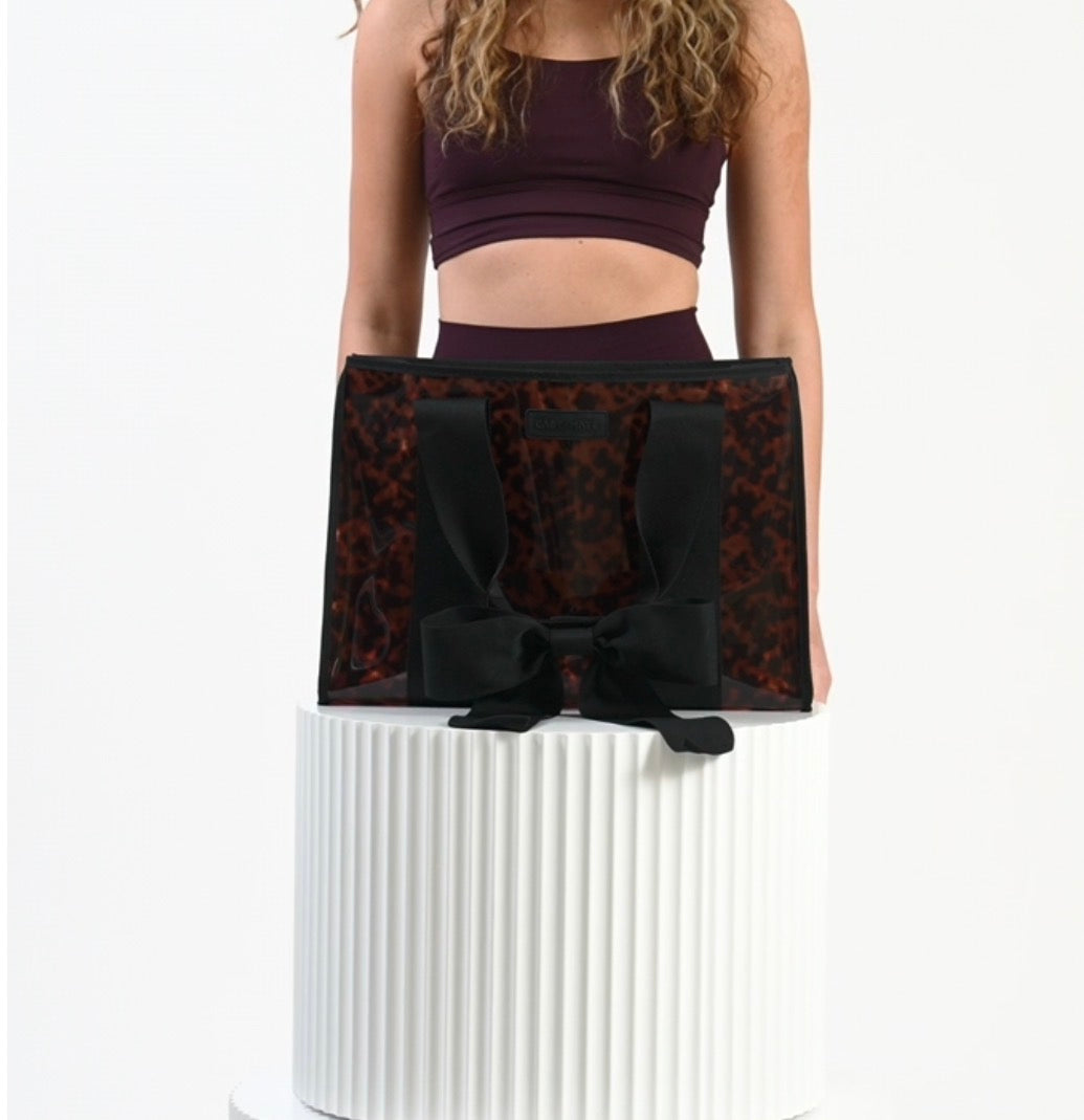Tortoiseshell Bow Jelly Tote
