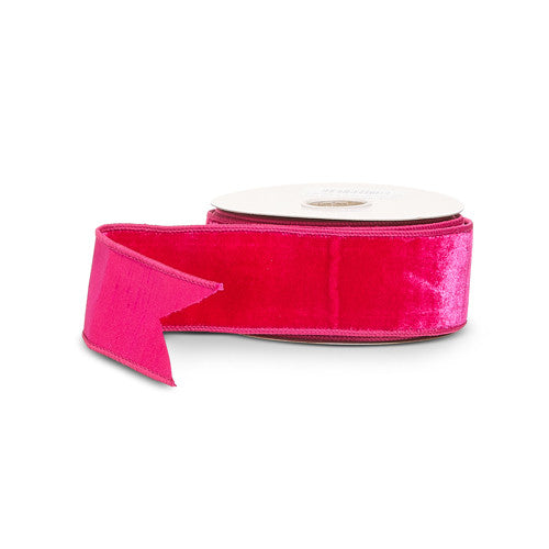 RAZ Fuchsia Velvet Ribbon- 2.5 in