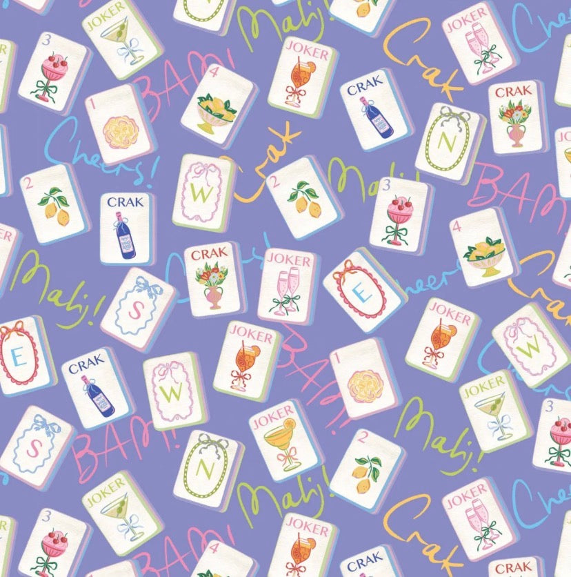 Purple Mahjong Prosecco Bottle Wrap