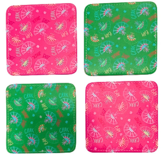 Bonjour Mahjong Coasters, Set of 4