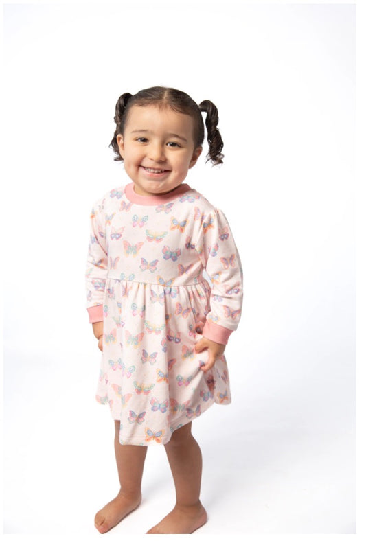 Sweatshirt Dress Butterfly Bliss