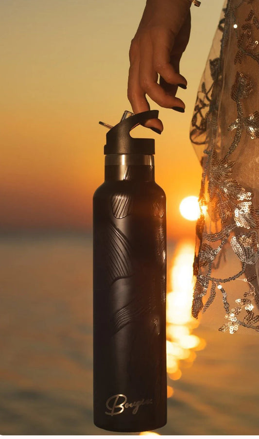 Black Lotus 25oz Insulated Water Bottle