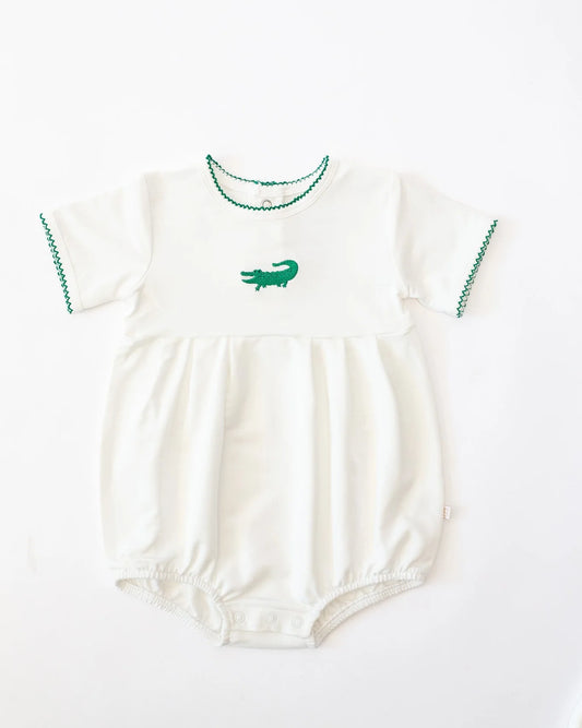 Alligator Embroidered Pip Bubble