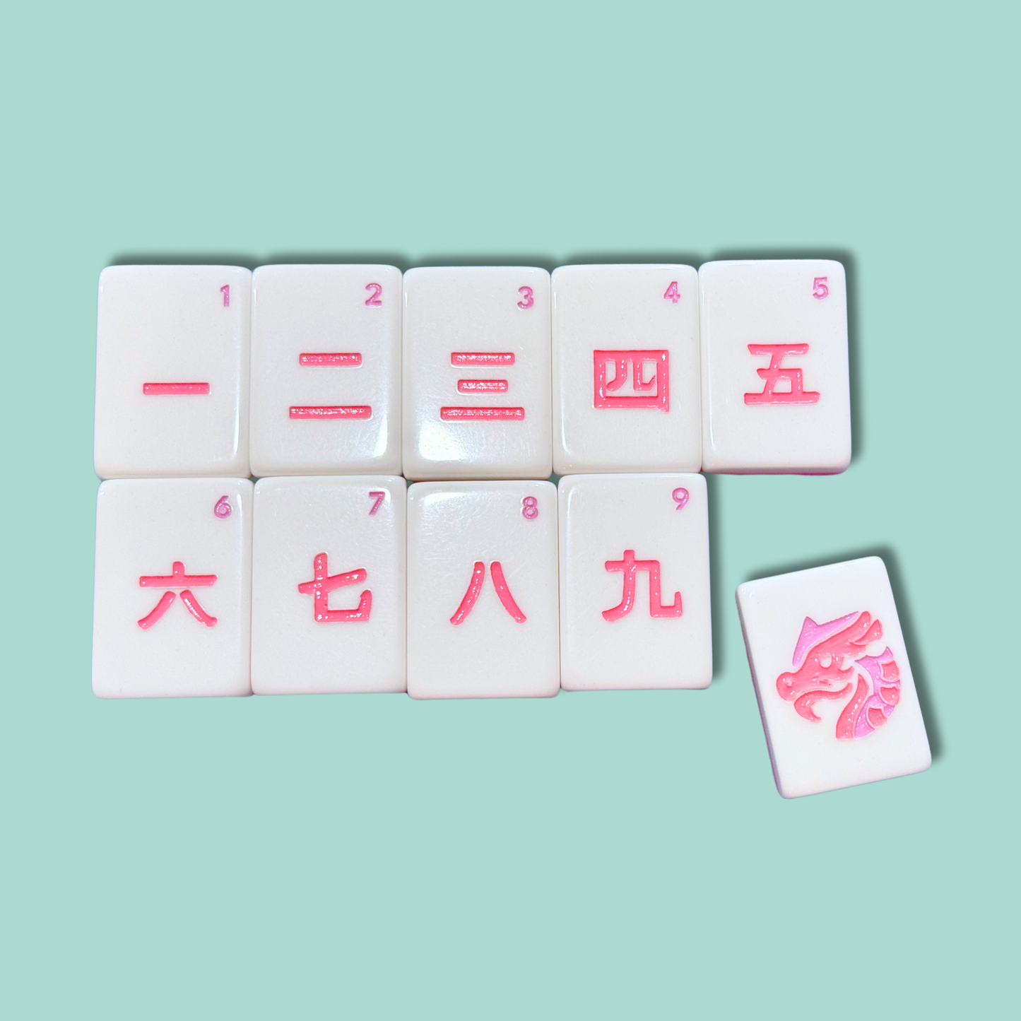 Heirloom Engraved Mahjong Tile Set - Modern + Bright Collection