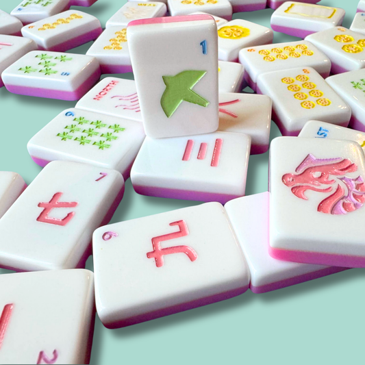 Heirloom Engraved Mahjong Tile Set - Modern + Bright Collection