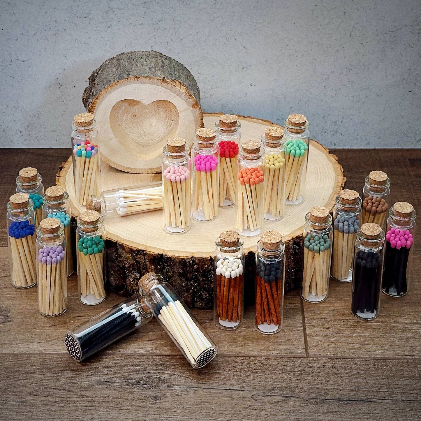 2" Matches + Small Bottle - Color of Your Choice + Strikers