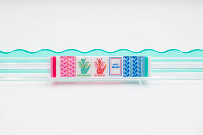 Crystal Prism Blue | Mahjong with Bold Angles and Vibrant Vibes | 1.25" x 0.9" x 0.7"