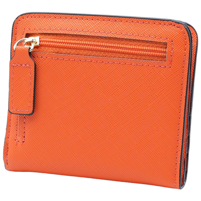 Women's Small Compact Bifold Luxury Wallet With Window ID
