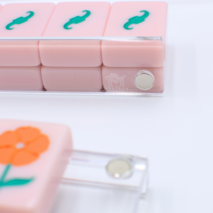 MAHJONG RACKS | Premium Acrylic | 4 Racks + 4 Pushers