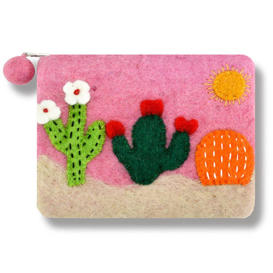 Desert Theme Felted Coin Purse