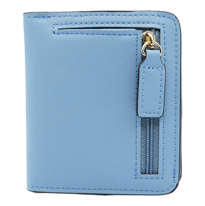 Women's Small Compact Bifold Luxury Wallet With Window ID