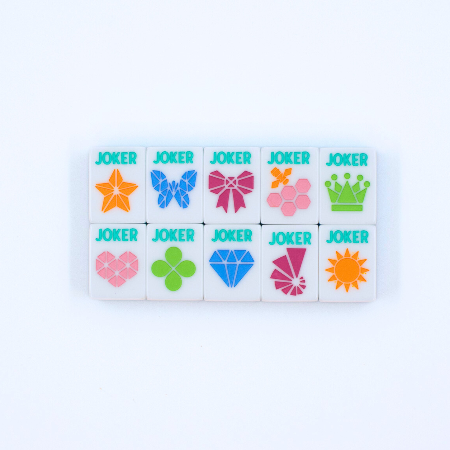 Crystal Prism Blue | Mahjong with Bold Angles and Vibrant Vibes | 1.25" x 0.9" x 0.7"