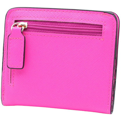 Women's Small Compact Bifold Luxury Wallet With Window ID