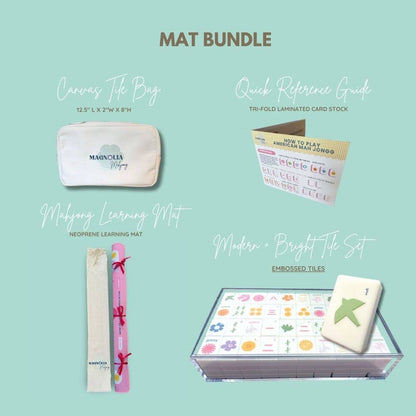 Embossed Art Mahjong Tile Set - Modern + Bright Collection