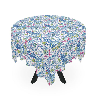 Colorful Chinoiserie Tablecloth