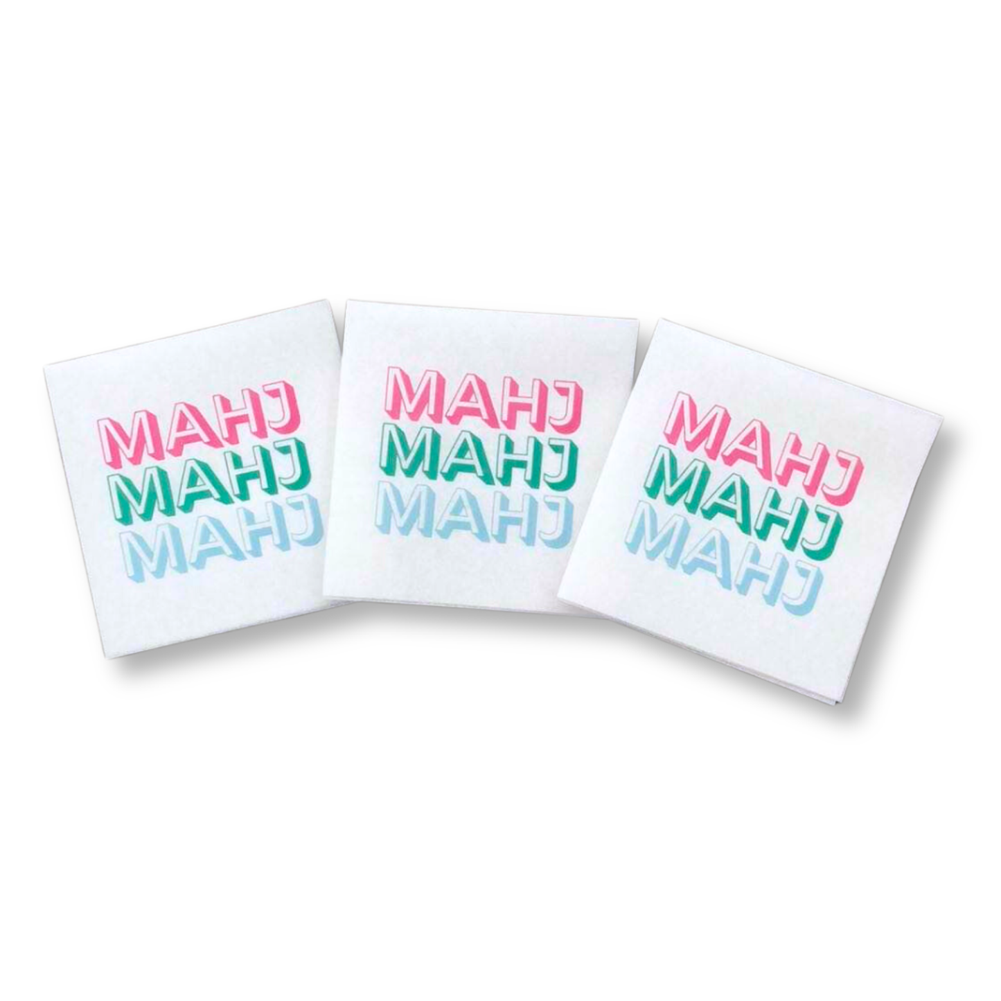 Mahjong Cocktail Napkins - 50-Pack | 5'' x 5'' folded Mahjon