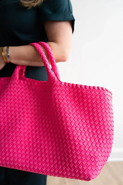 Woven Mahjong Carryall -Peace Love Mahjong