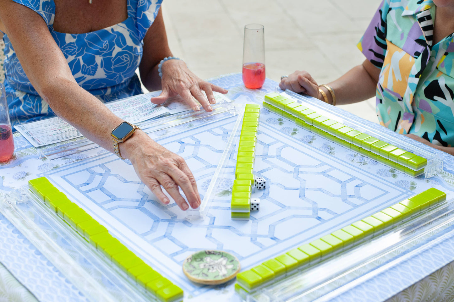 Hamptons Hydrangea Mahjong Mat