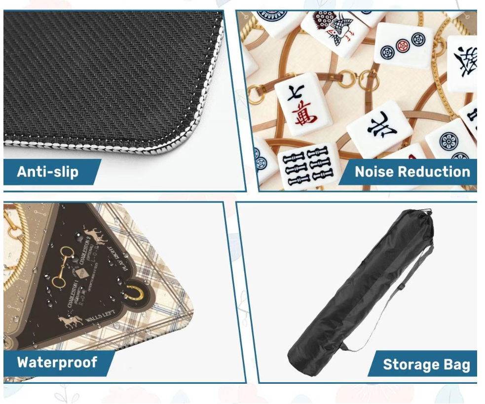 Saddles & Silk Mahjong Mat | The Equestrian Collection