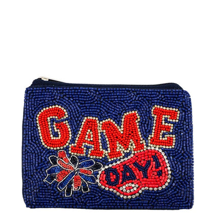 GAME DAY SEED BEAD COIN BAG, 60 0635