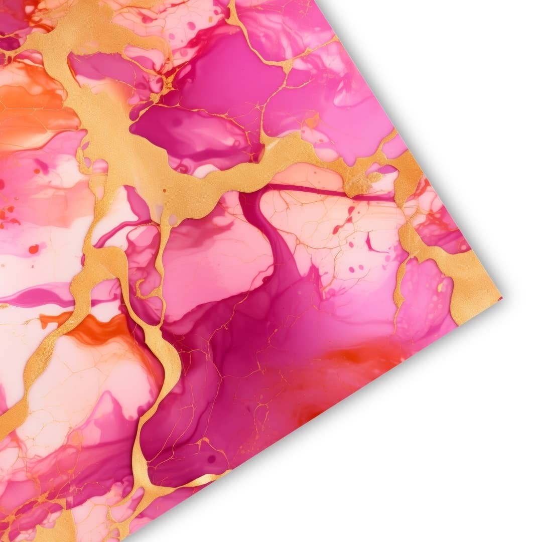 Golden Pink Mahjong Mat |  Grand Marble [Non-Neoprene]
