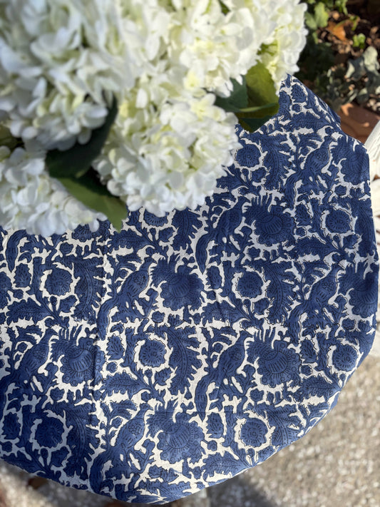 Indigo Pheasant Tablecloth