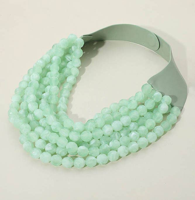 *Best* New Chunky Beaded Layered Magnetic Necklace