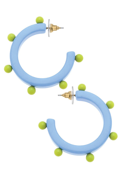 Olivia Studded Resin Hoop Earrings