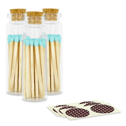 2" Matches + Small Bottle - Color of Your Choice + Strikers