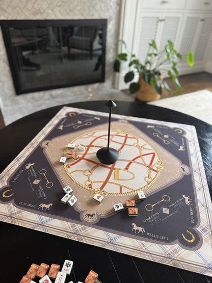 Saddles & Silk Mahjong Mat | The Equestrian Collection