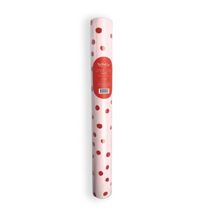 Pink with Red Dots Disposable Paper Table Runner