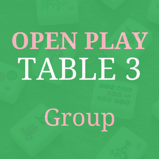 Open Play - Book a Table for a Group of up to 4 Players -Table 3
