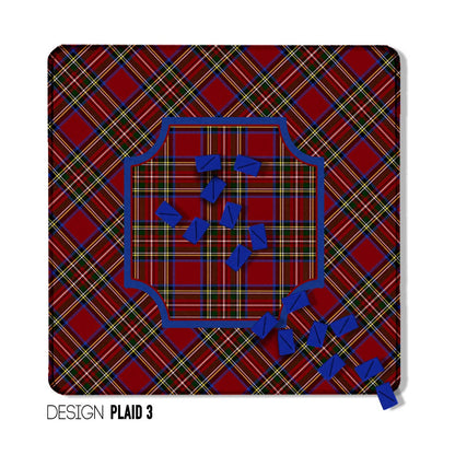 Mahjong Mat 31", Neoprene, Moody, Masculine, Winter Plaid